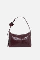 Soanecrink bag in natural leather burgundy woman