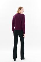 mcaroline 100% cashmere cardigan plum woman