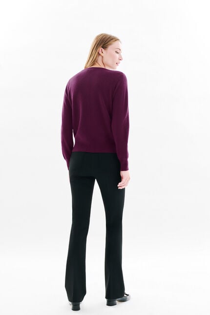 mcaroline 100% cashmere cardigan plum woman