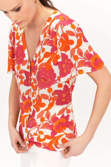 Blouse cosa orange femme
