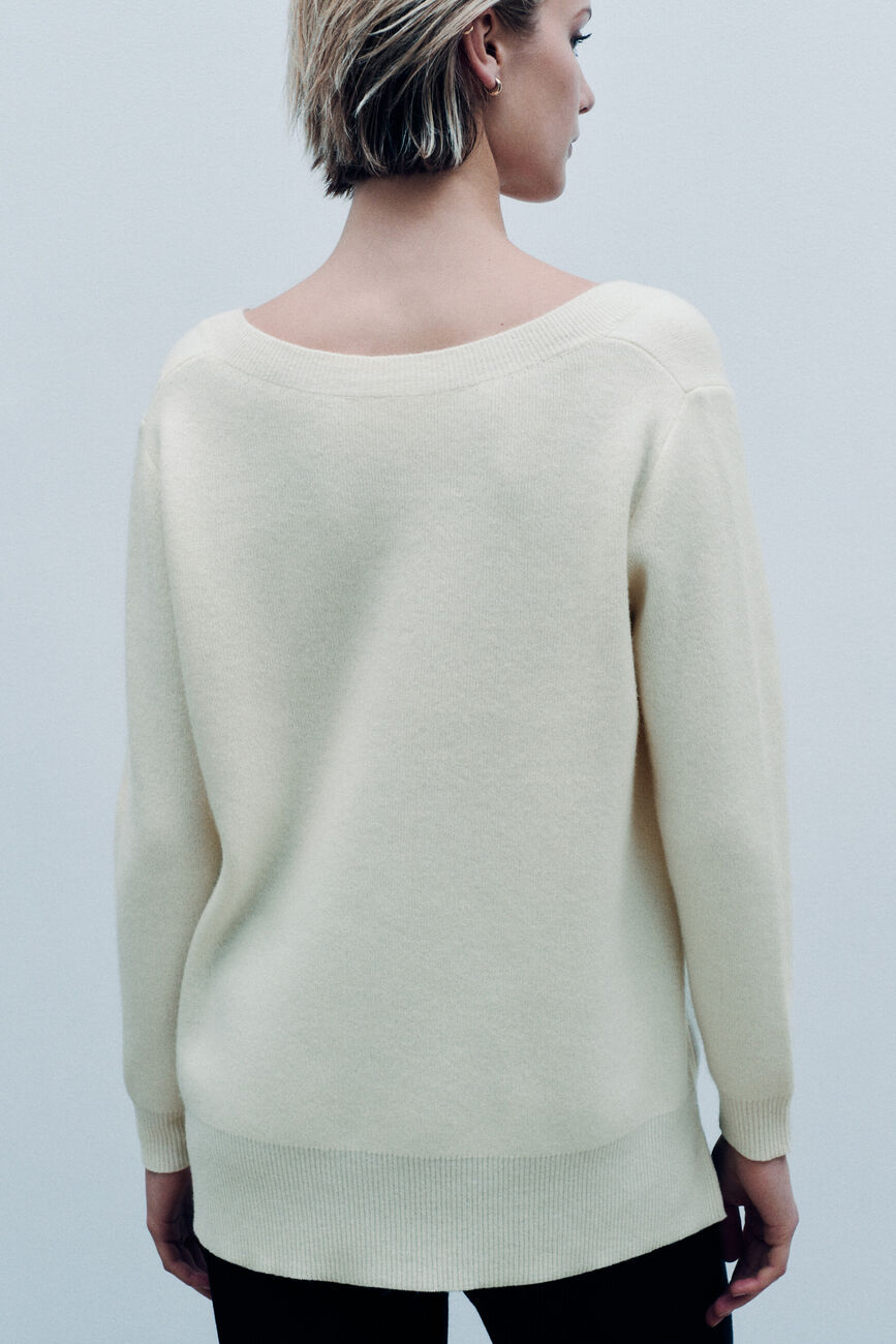 Pull Mleopold made in Italy ivoire femme