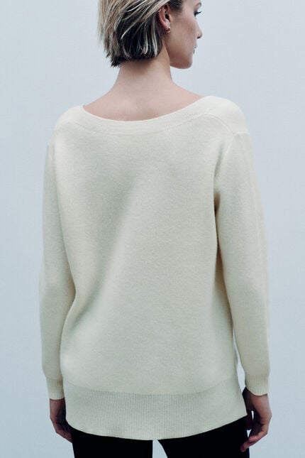 Pull Mleopold made in Italy ivoire femme