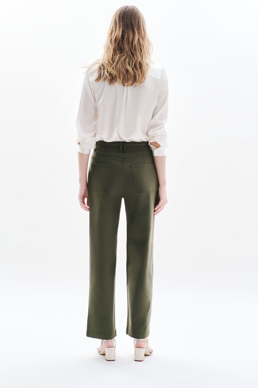 Pantalon Positano vert kaki femme