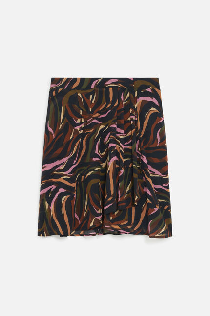 Jupe jemini marron cognac femme
