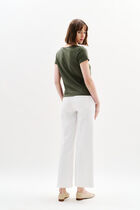 T-shirt all at school taxime happy khaki green woman