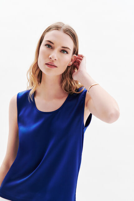 Maglietta Trita bleu foncé donna