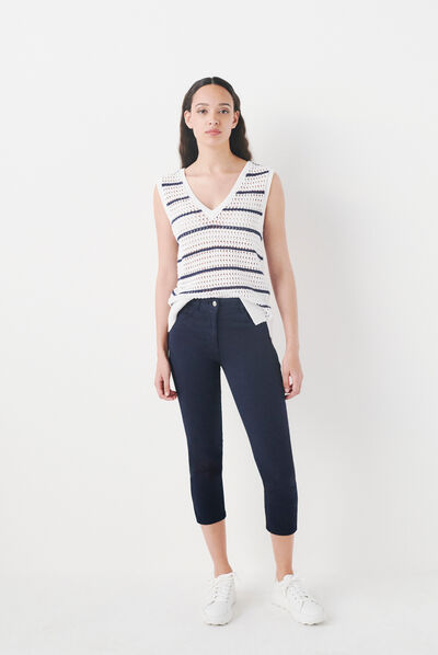 Pantalón pirata Mason azul marino mujer