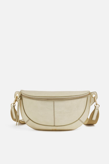 Banane savana2 en cuir naturel couleur or femme