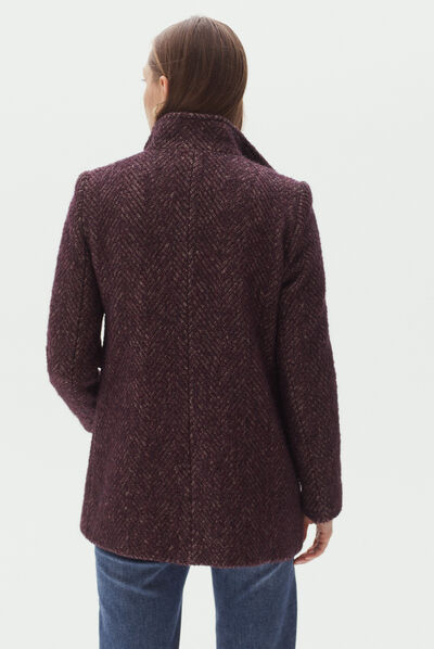 manteau ali prune femme