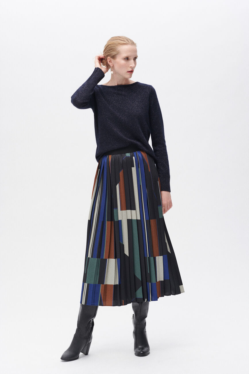 Lurex trui Zoan marineblauw vrouw