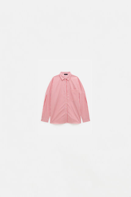 Chemise claudine rouge clair femme