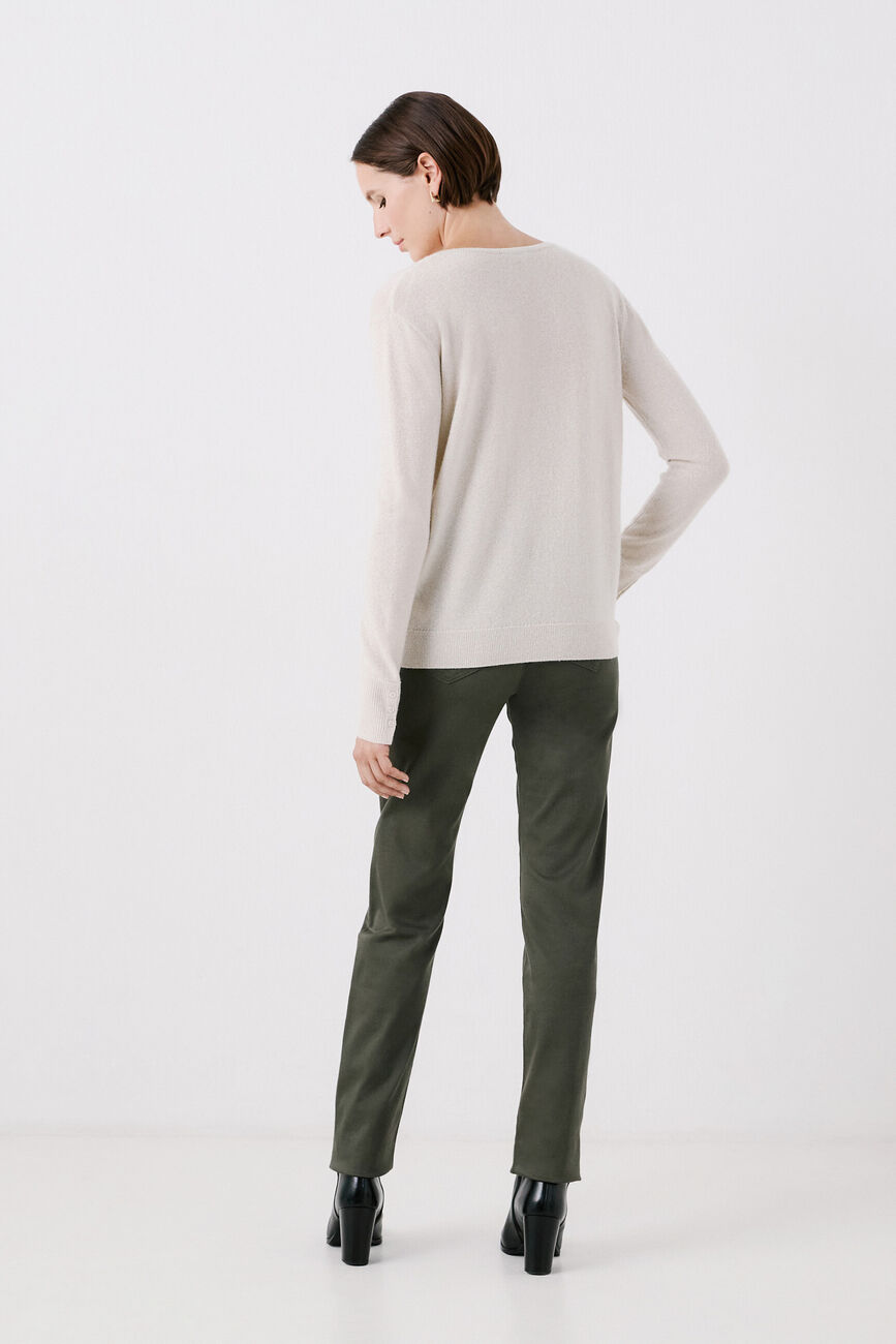 Marianne lurex sweater ivory woman