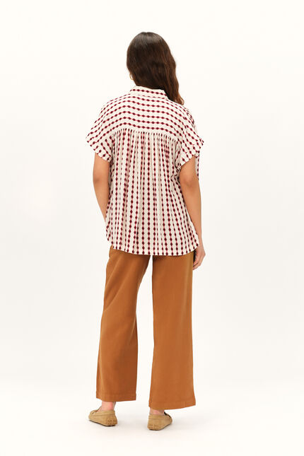 Camicia carma rosso scuro donna
