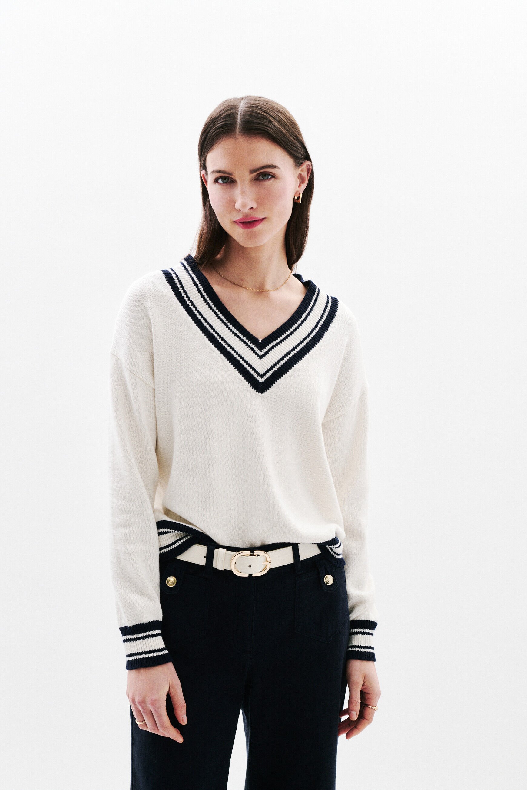 Pull Mscott ecru femme