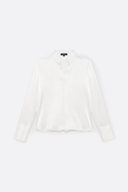 Blouse Clarisse 100% soie ecru femme