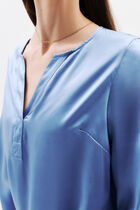 Clisa 100% silk blouse lavender blue woman