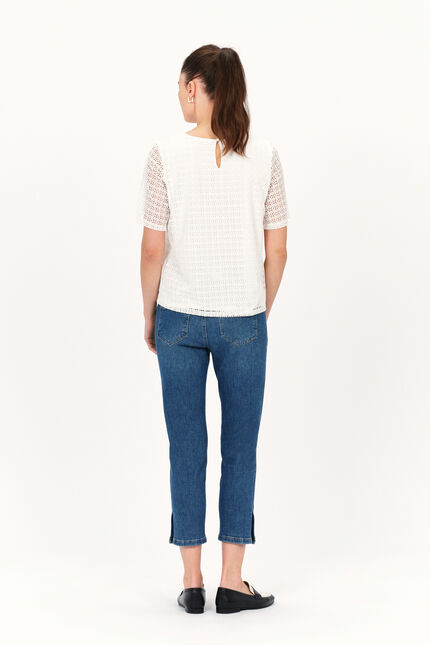 T-shirt tboxy ivoire femme