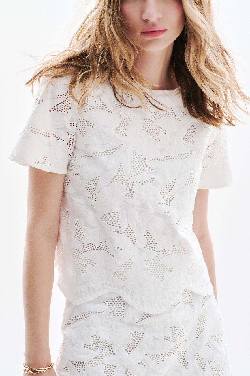 Blouse Calvie ecru femme