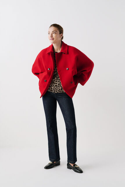 Manteau Gevene rouge femme
