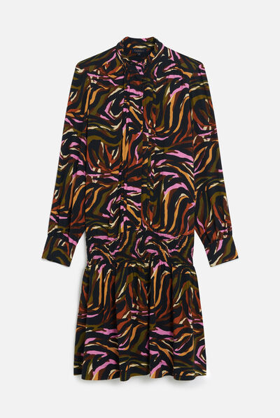 Robe sybil1 marron cognac femme
