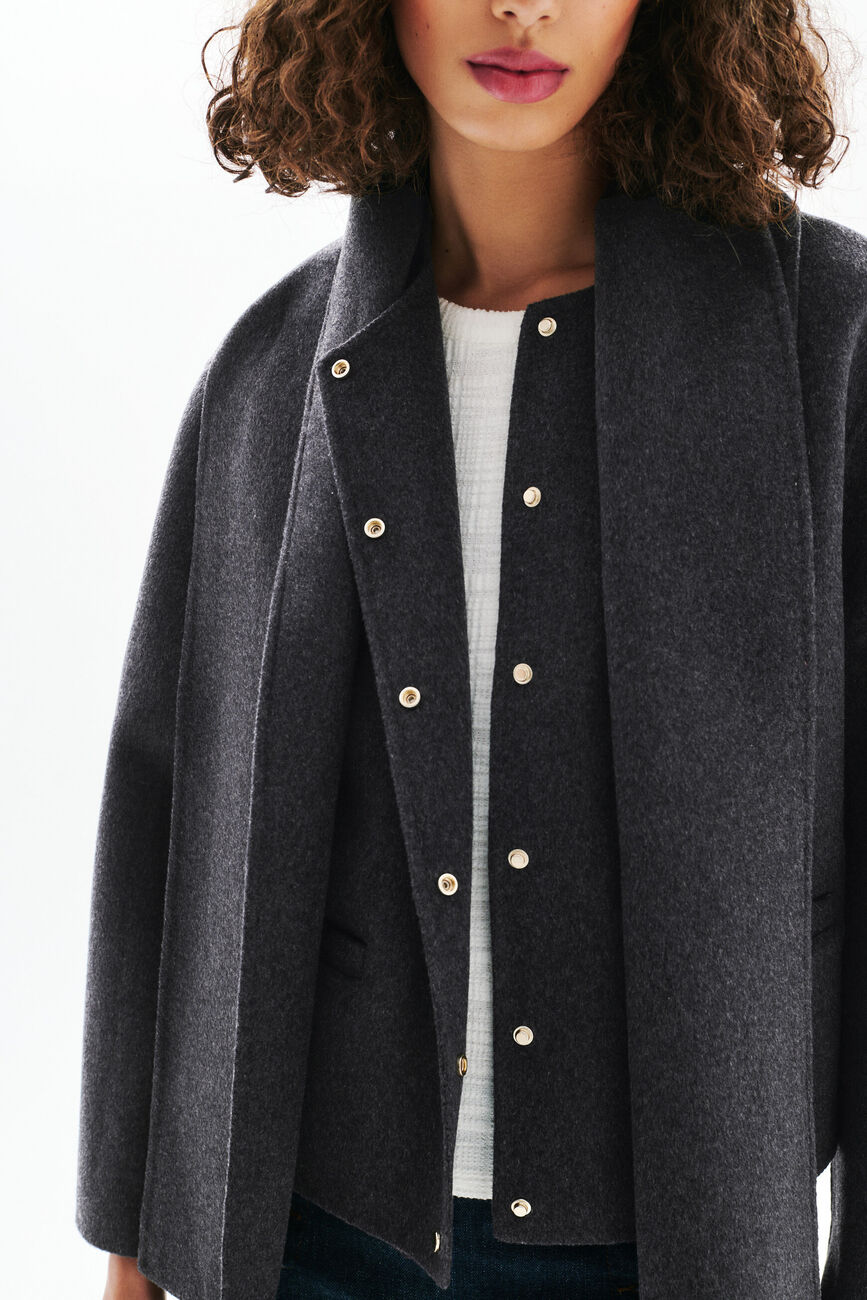 Gentiane coat grey woman
