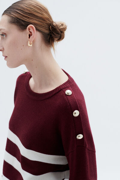 Pull marijo bordeaux femme