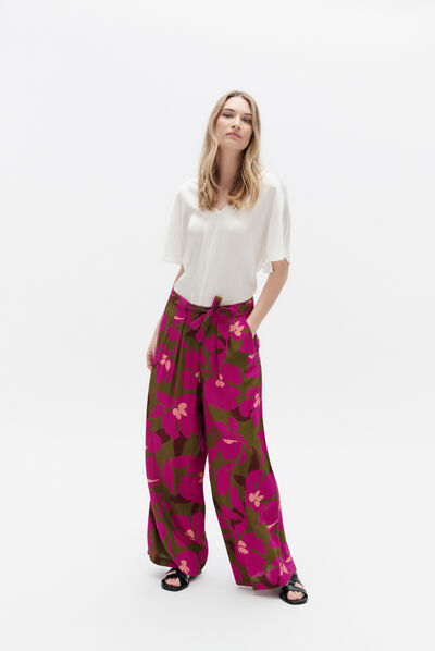 Pantalon pvictorien vert olive femme