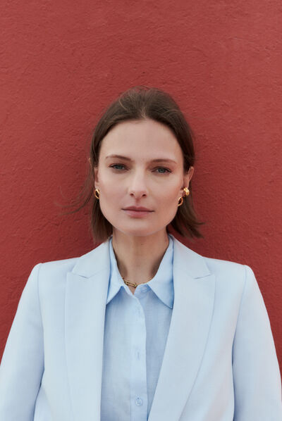 Giacca vanais celeste donna