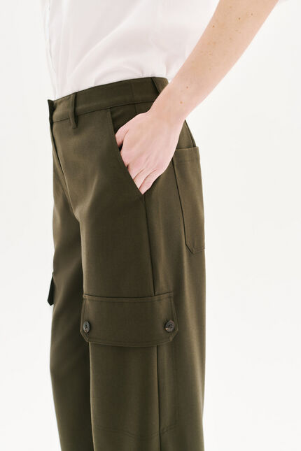 Pantalon Polaireville vert foncé femme
