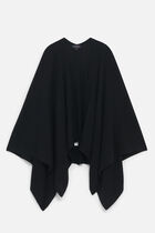 Hera 100% cashmere poncho black woman