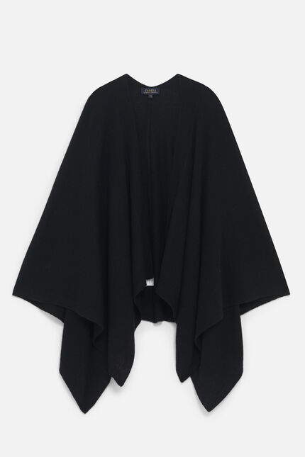 Poncho hera 100% cachemire noir femme
