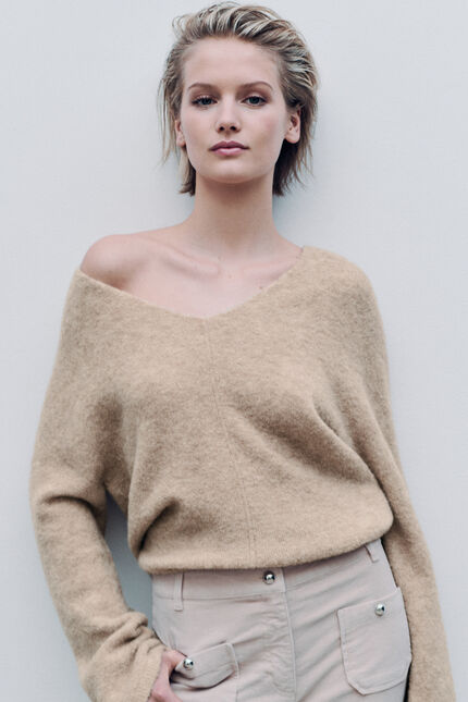 Pull Mterry made in Italy sable femme