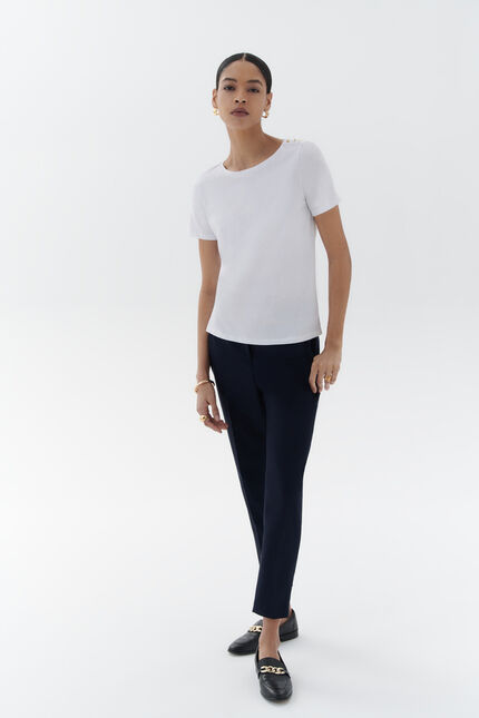 T-shirt Tjaya bianco donna