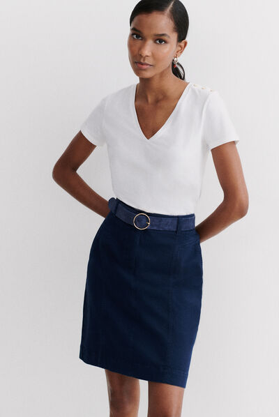 Jupe lazuna b bleu marine femme