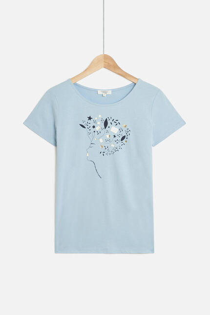 tshirt toutes a l'ecole denim stone femme