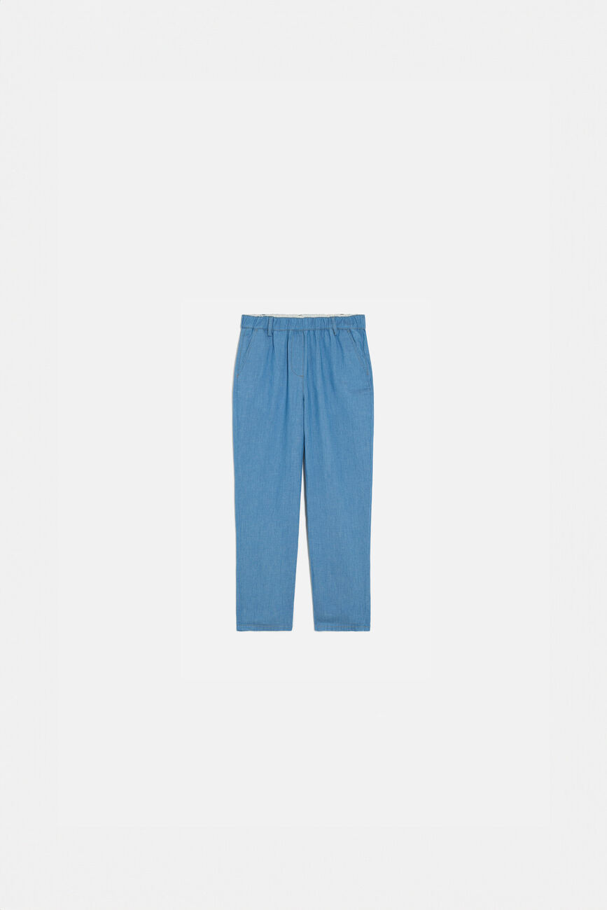calças pnoori denim baby azul mulher