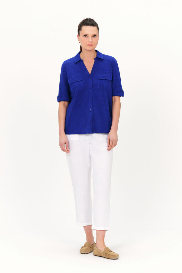 chemise estela 100 lin bleu turquoise femme chemise estela 100% lin bleu turquoise femme