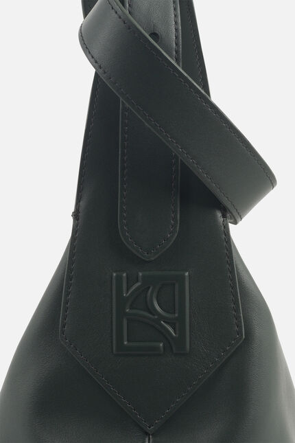 Sac soane en cuir naturel vert kaki femme