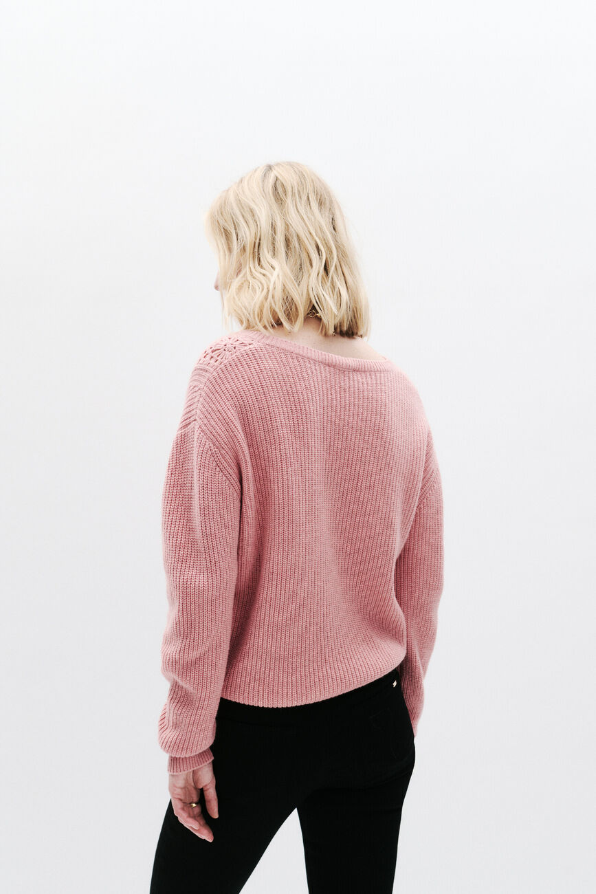 Pull Mrosa rose pastel femme