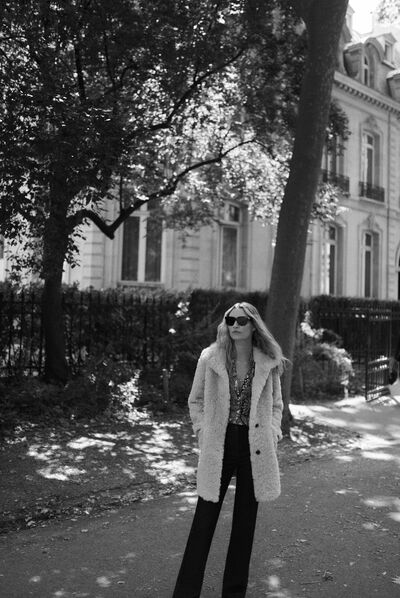 chemisier celeste noir femme