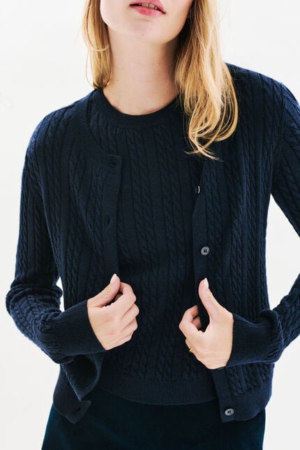 Gilet Mjules bleu marine femme