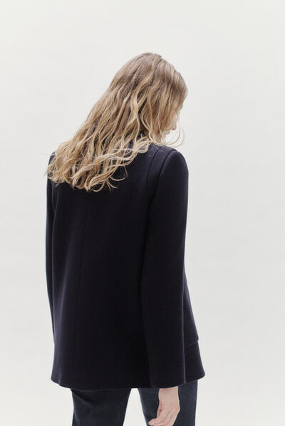 manteau nathanael bleu marine femme