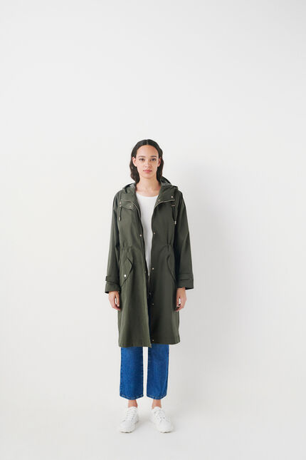 Parka gold vert kaki femme