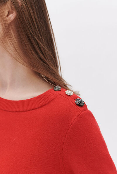 Pull miky rouge femme