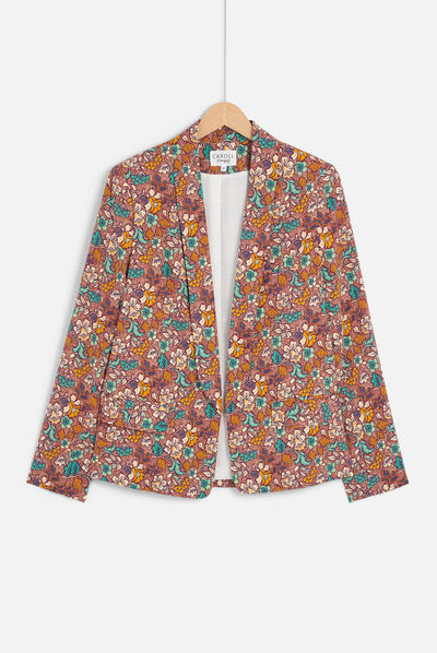 blazer lizzie marron fonce femme