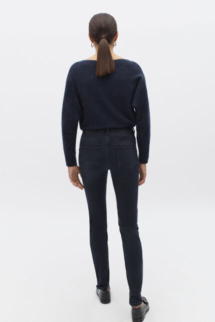 pantalon tom bleu fonce femme