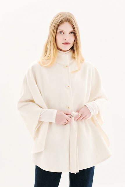 Poncho Hacaro creme femme
