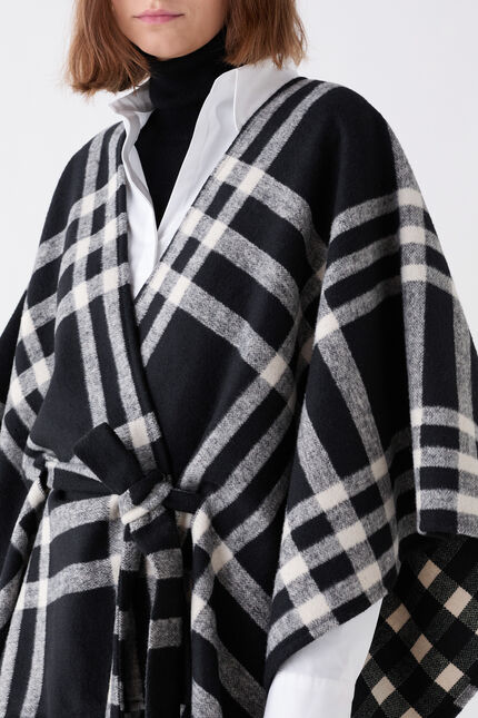 poncho hariane nero donna