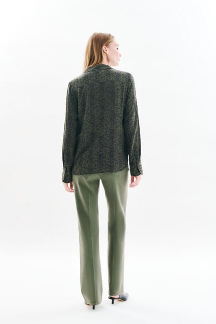 Camicia Cleony verde cachi donna