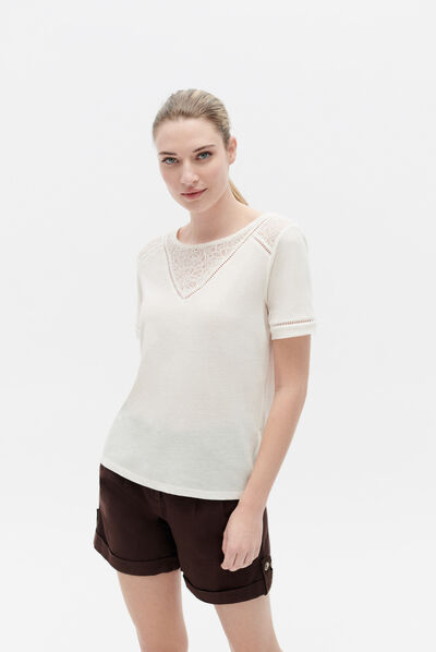 tshirt dita ecru femme